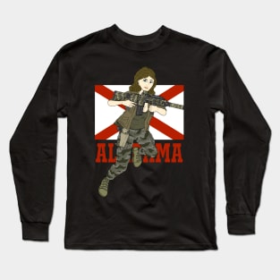 alabama girl with a rifle. Long Sleeve T-Shirt